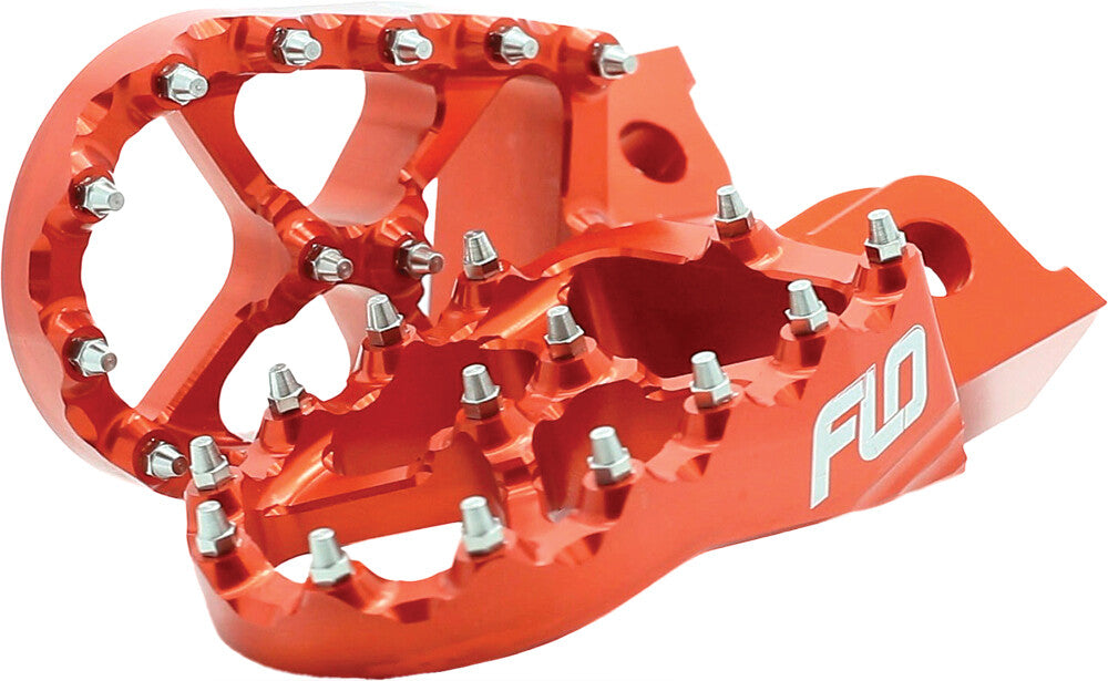 Flo Motorsports Pro Series Foot Pegs Orange FPEG-795-4ORG for GasGas / Husqvarna / KTM