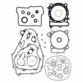 Athena Complete Gasket Kit W/Oil Seals P400250900072 for Kawasaki KX450F / KX450X 2021-2023