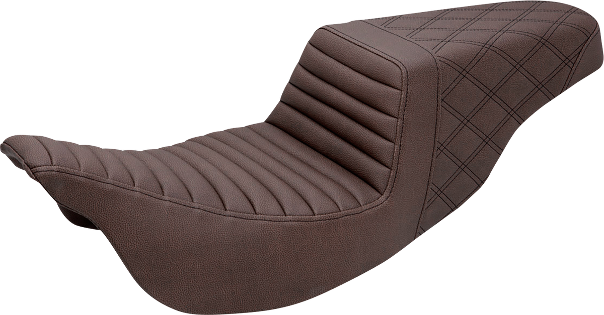 Saddlemen Step-Up Seat — Front Tuck-n-Roll/Rear Lattice Stitch