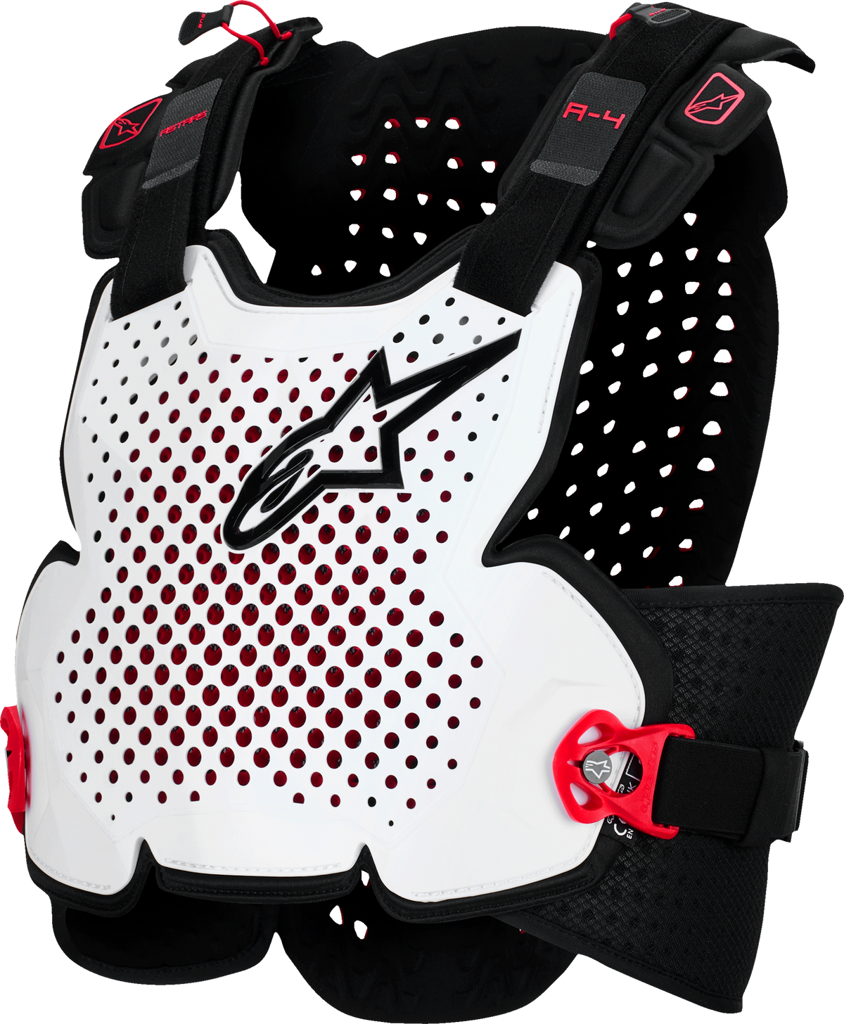 Alpinestars A-4 Plasma Chest Protector BLK/Red/WHT XL/2X 6500526-132-XLX