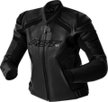 RST Womens S1 D3O Leather Jacket Black/Black MD 103626BLK-12