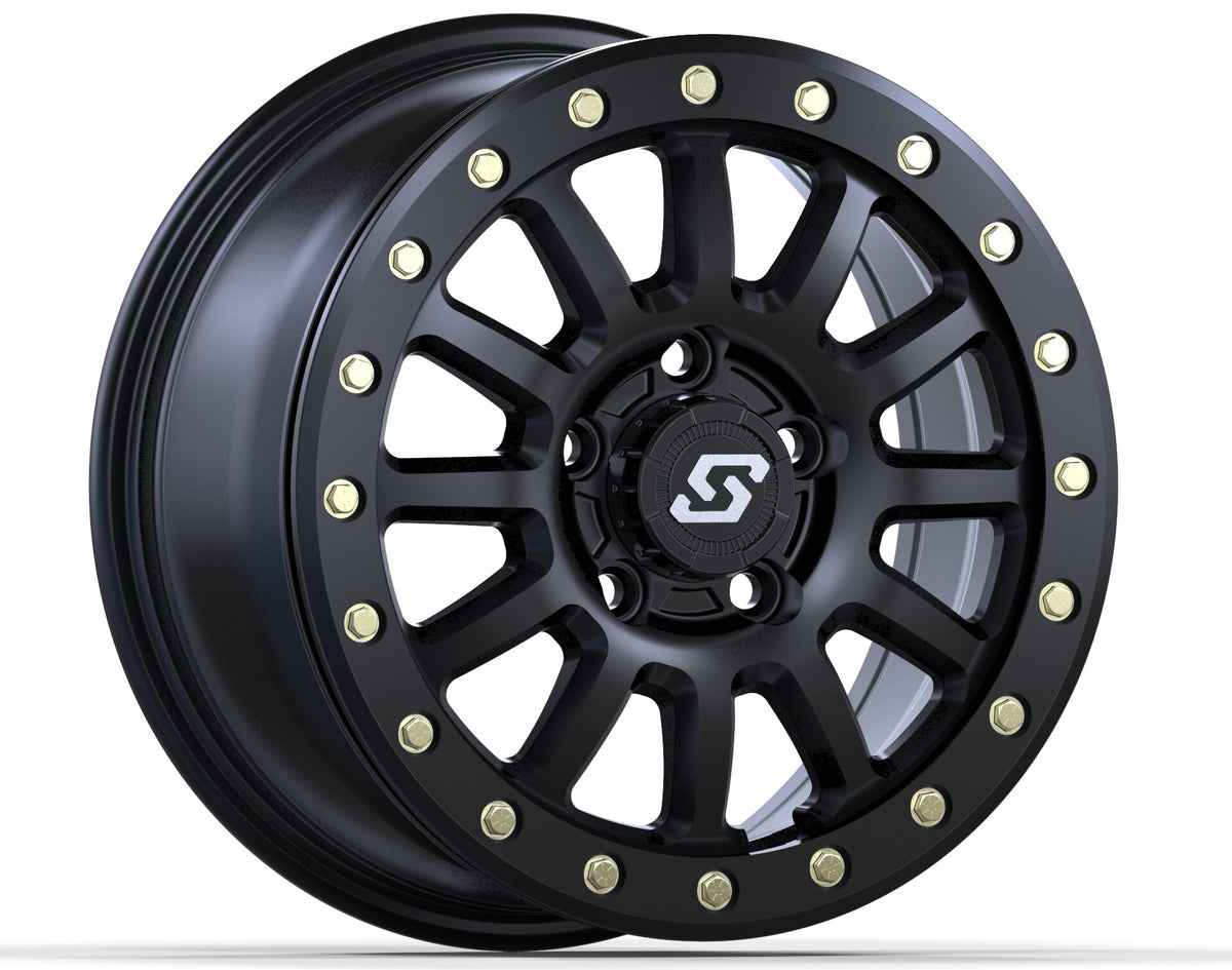 Sedona Sano BDLK Wheel 15X7 5/4.5 6+1 (+50MM) Black A21B-57012+50 for Polaris RZR Pro R 4 Premium / RZR Pro R 4 Sport & More