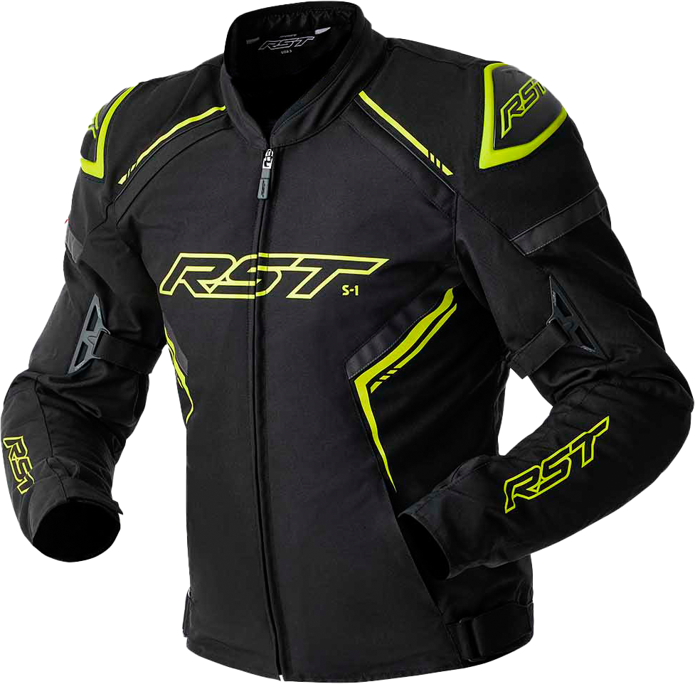 RST S1 D3O Textile Jacket Black/Grey/FLO YEL MD 103614F.YEL-42