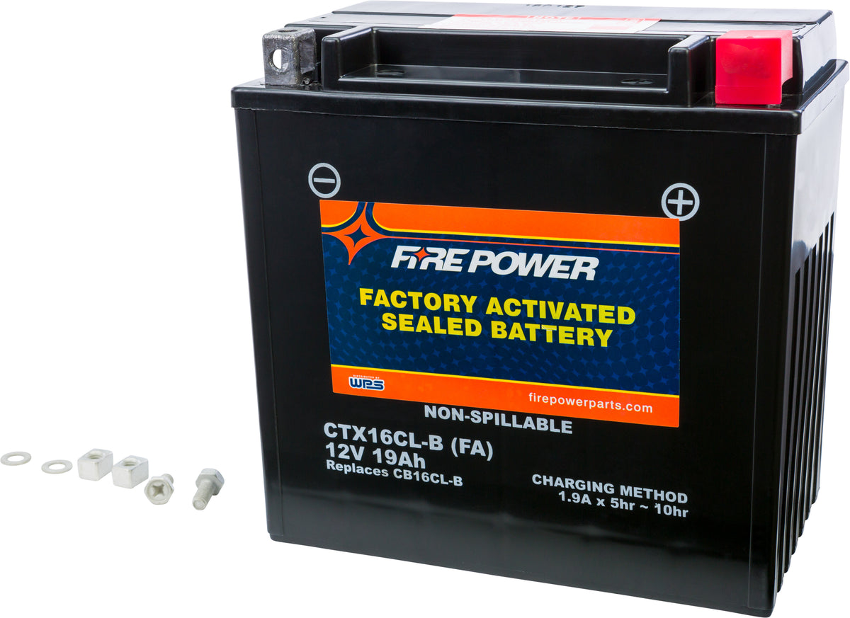 Fire Power Battery CTX16CL-B Sealed Factory Activated CT16CL-B-BS(FA) for John Deere / Kawasaki & More