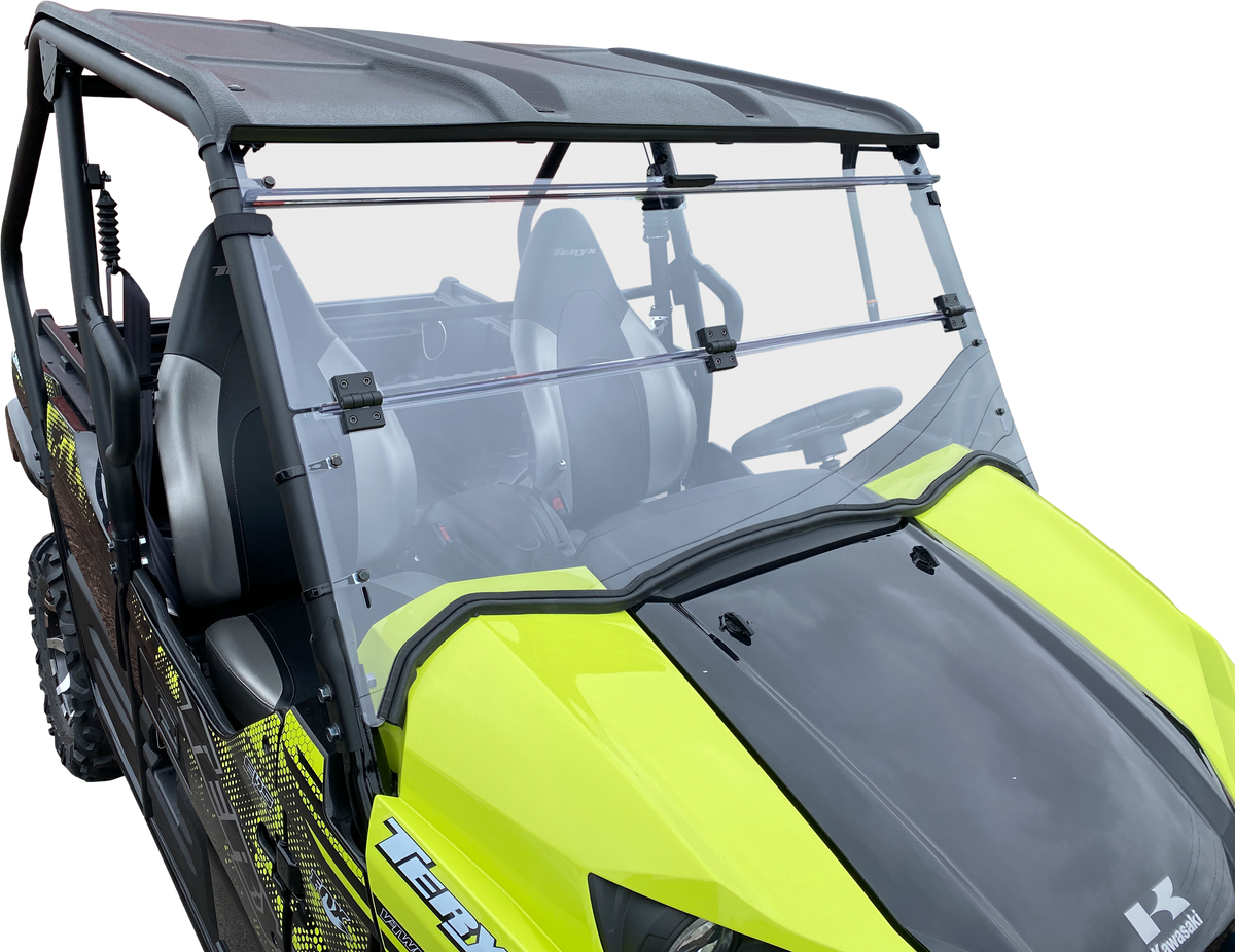 Open Trail Folding Windshield V000350-12200T for Kawasaki KRF 800 Teryx / KRF 800 Teryx LE & More