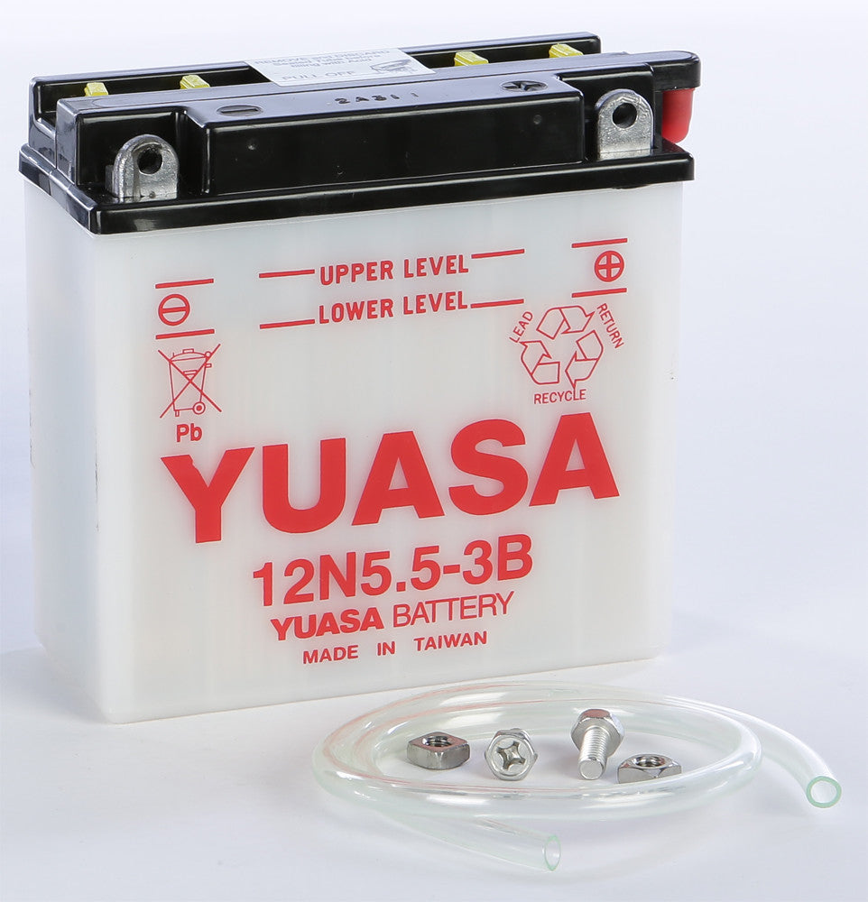 Yuasa 6V and 12V Standard Yumicron Battery Battery 12N5.5-3B Conventional YUAM2255B for Yamaha AS2C / HS1 & More