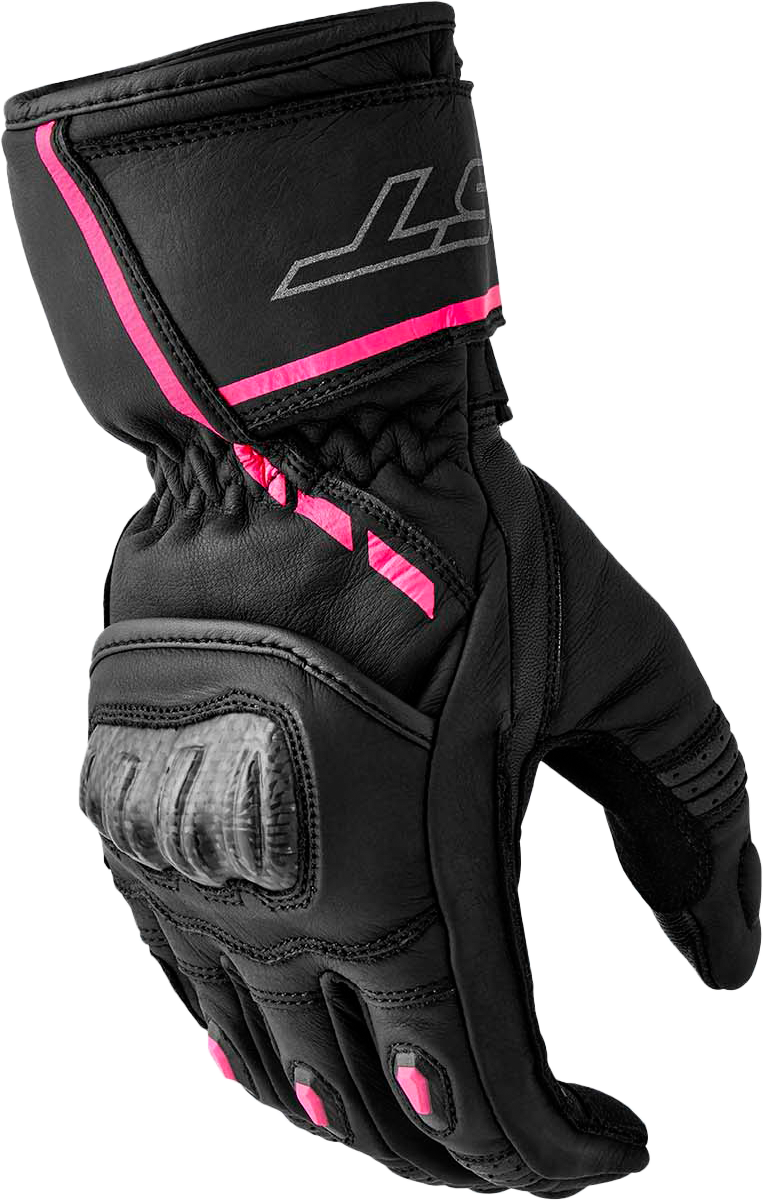 RST Womens S1 Glove Black/Pink Leather SM 103653PNK-06