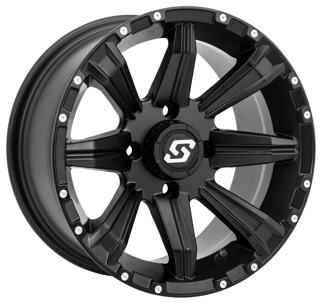 Sedona Sparx Wheel 14X7 4/110 2+5 (-47MM) Black A87B-47011-25S for Arctic Cat / Bombardier & More