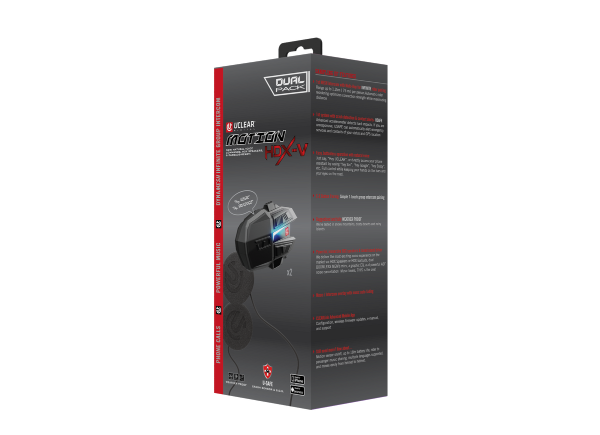 Uclear MOTION HDX-V DUAL KIT HELMET AUDIO DUAL KIT