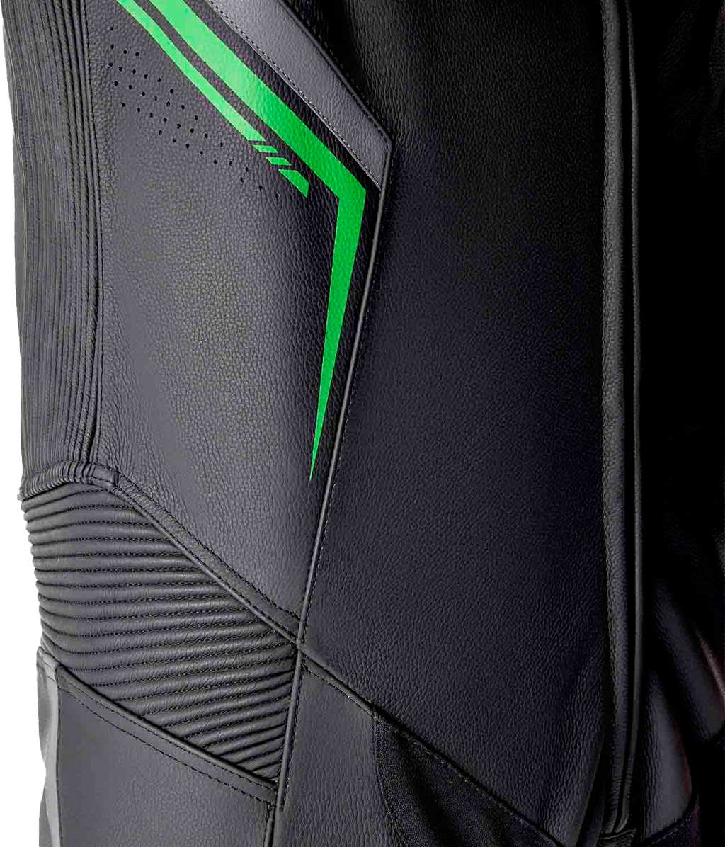 RST S1 D3O Suit BLK/GRY/FLO GRN Leather 2X 103604F.GRN-48