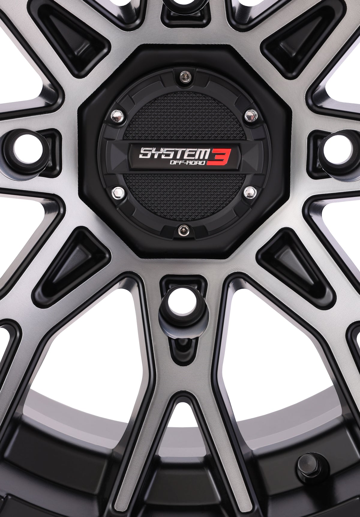 System 3 ST6 Wheel 14X7 4+3 (+10MM) 4/137 Matte Dark Tint 14S3-6136 for Can-Am / Honda