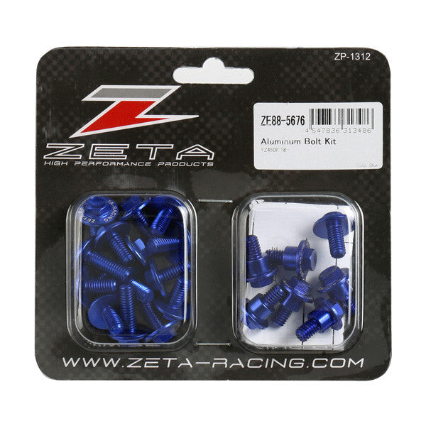 Zeta Aluminum Bolt Kit Blue ZE88-5676