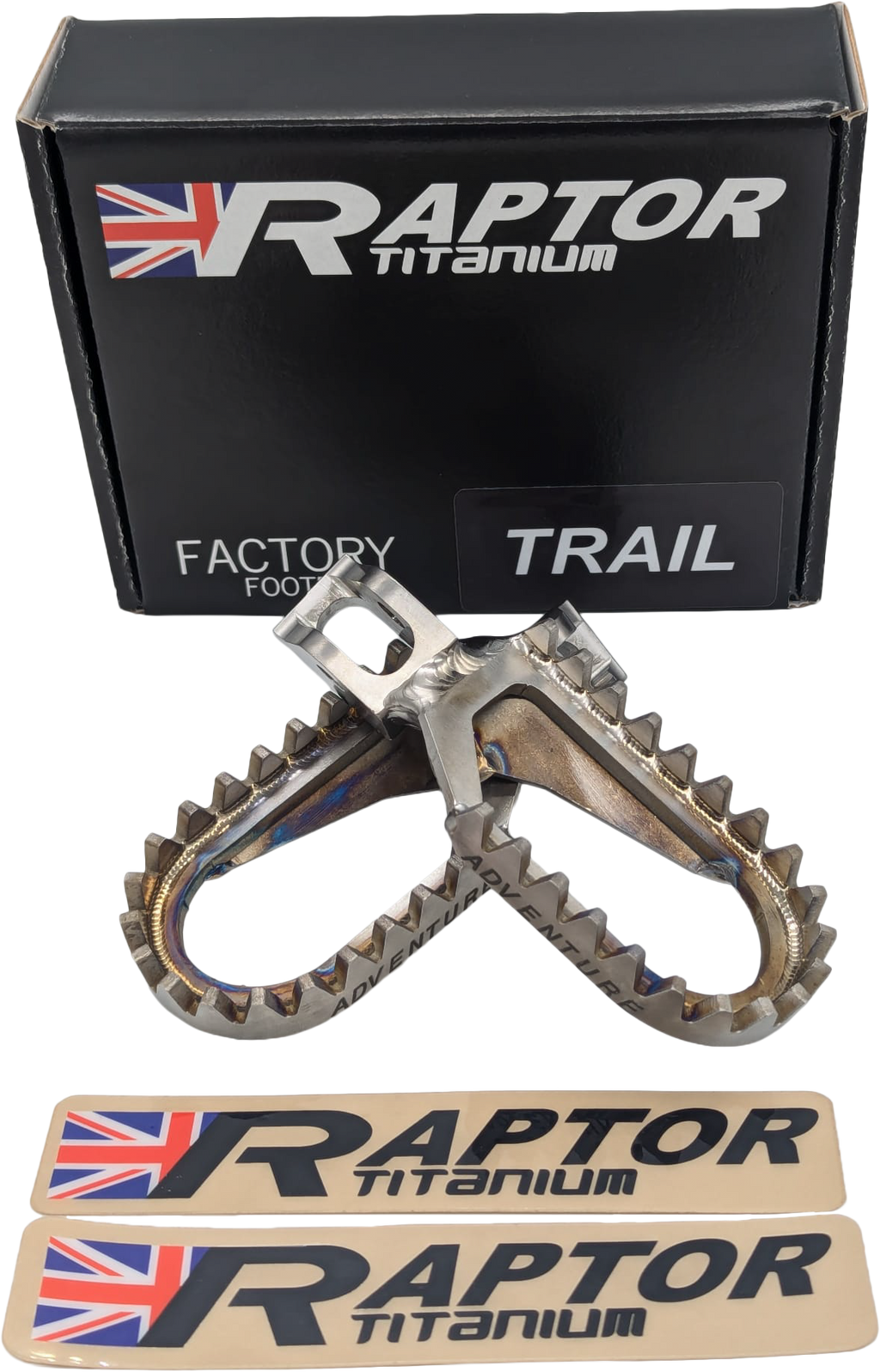 Raptor Titanium Foot Pegs ADV PR TRI ADV007 for Triumph Scrambler 1200 XC / Scrambler 1200 XC Gold Line & More