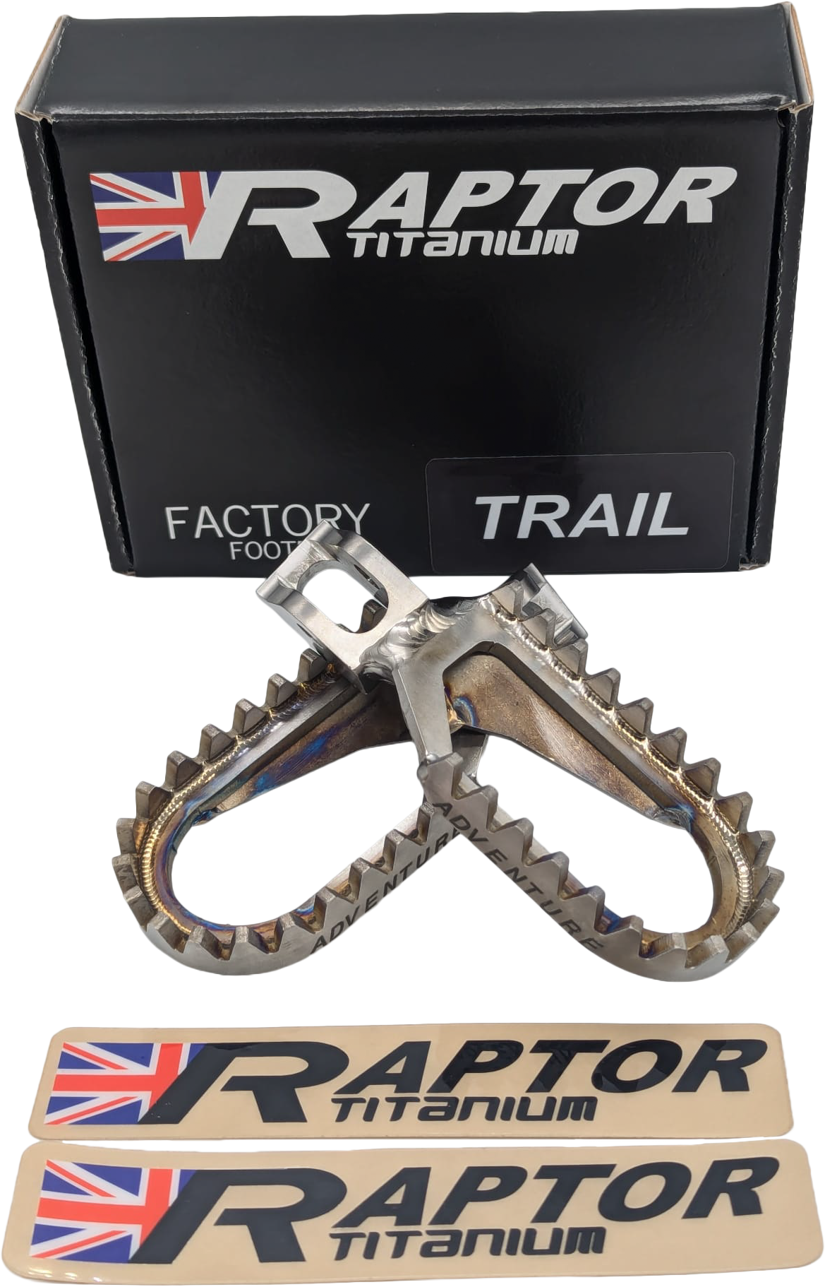 Raptor Titanium Foot Pegs ADV PR TRI ADV007 for Triumph Scrambler 1200 XC / Scrambler 1200 XC Gold Line & More