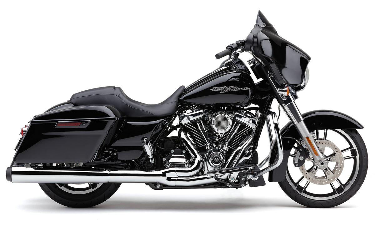 Cobra Powrflo 2-1 W/Billet TIP Chrome FLH/FLT 17-25 6451 for Harley-Davidson