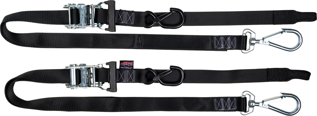 Powertye 1 1/2 in. Fat Straps w/ Soft Tie and Swivel Secure Hook
