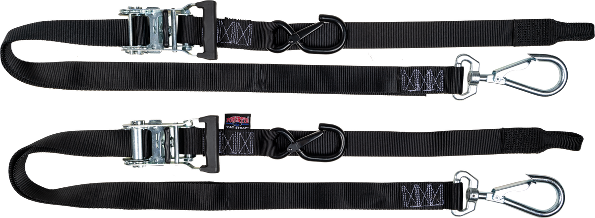 Powertye 1 1/2 in. Fat Straps w/ Soft Tie and Swivel Secure Hook