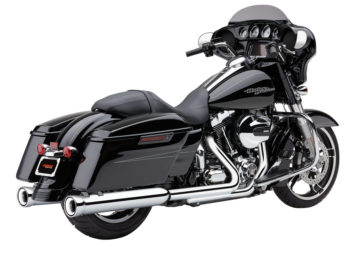 Cobra 4" NH Slip-ONS Chrome Indian Leather Bag 5201