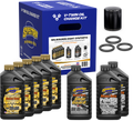 Spectro V-Twin Full Oil Service Kit M8 Synthetic 311474 for Harley-Davidson FLDE Softail Deluxe / FLFB Softail Fat Boy & More