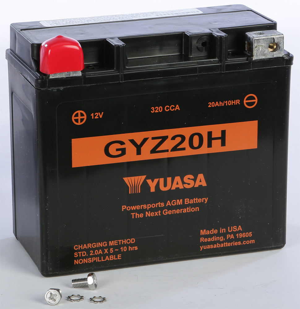 Yuasa Battery GYZ20H Sealed Factory Activated YUAM72RGH for Arctic Cat / Harley-Davidson & More