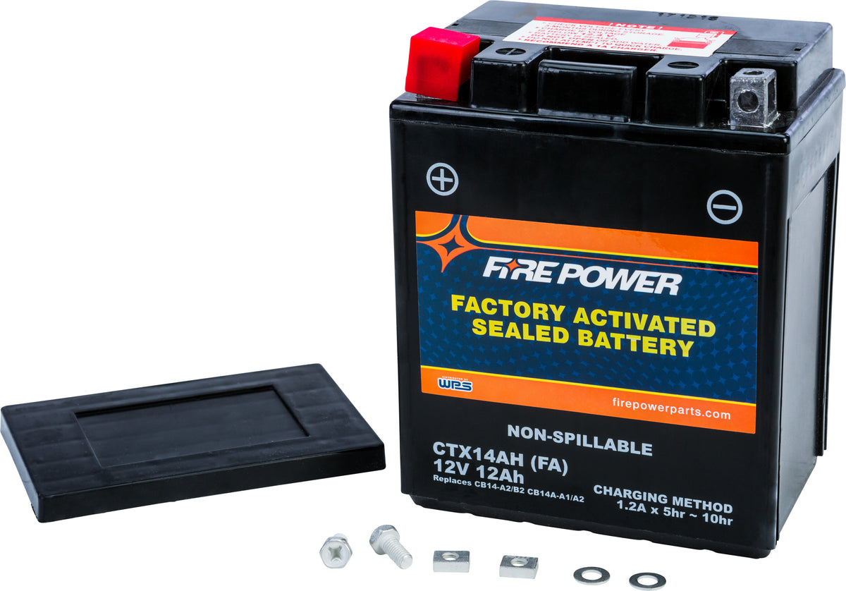 Fire Power Battery CTX14AH Sealed Factory Activated CTX14AH-BS(FA) for Arctic Cat / Honda & More