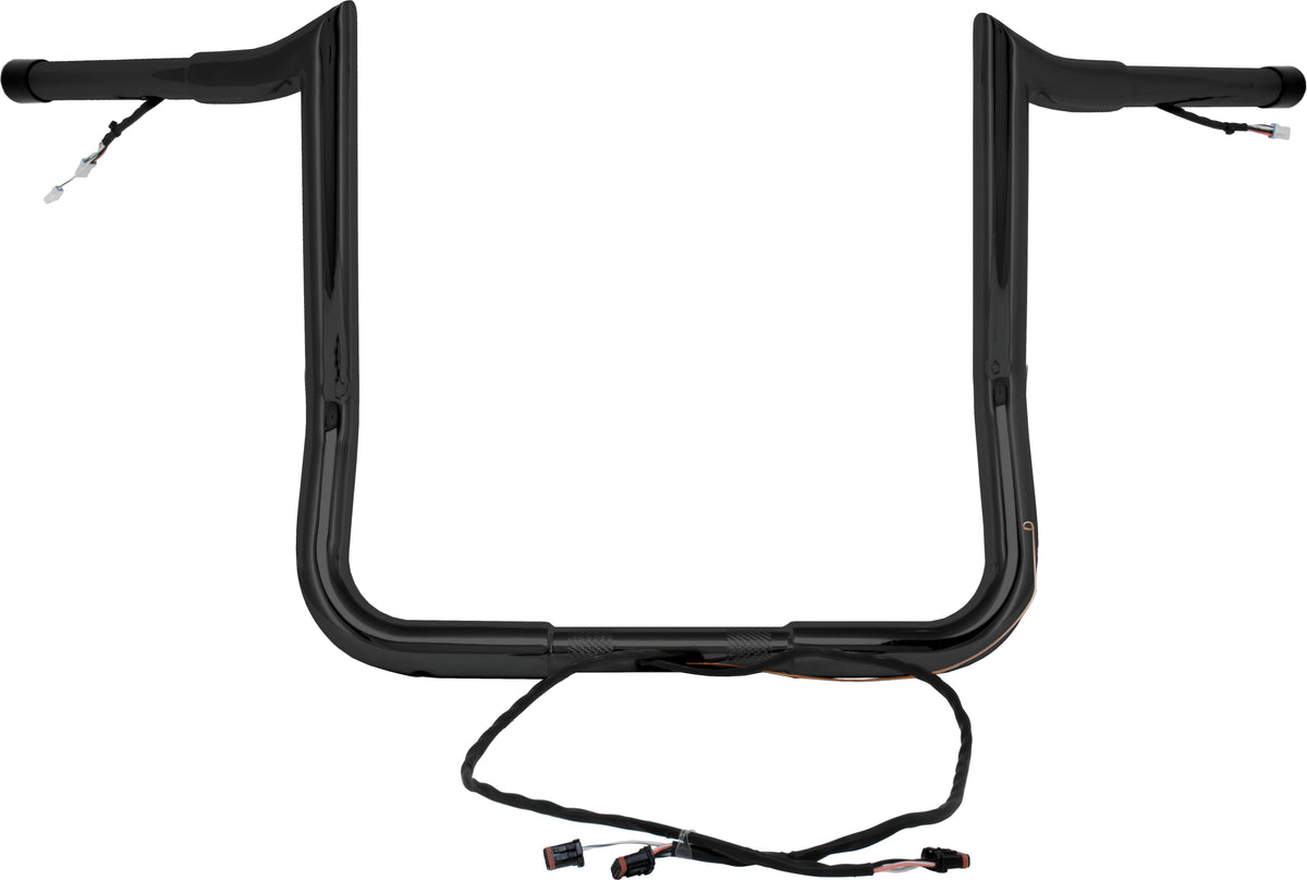 Baggernation 14" Monkey Bagger Bar Prewired Satin Black `14-23 FLH/FLT MBBPW-14 B