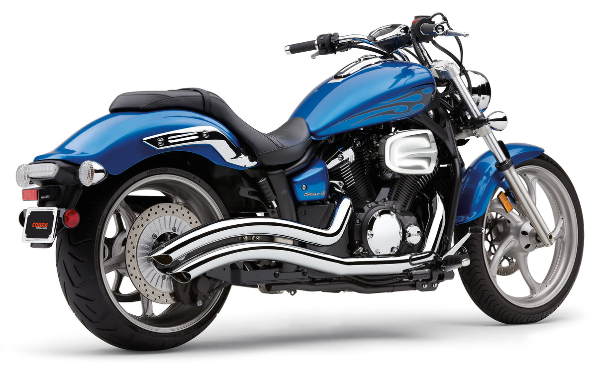 Cobra Speedster Swept F/S Chrome Stryker 11-18 2230 for Yamaha XVS13C Stryker 2011-2016