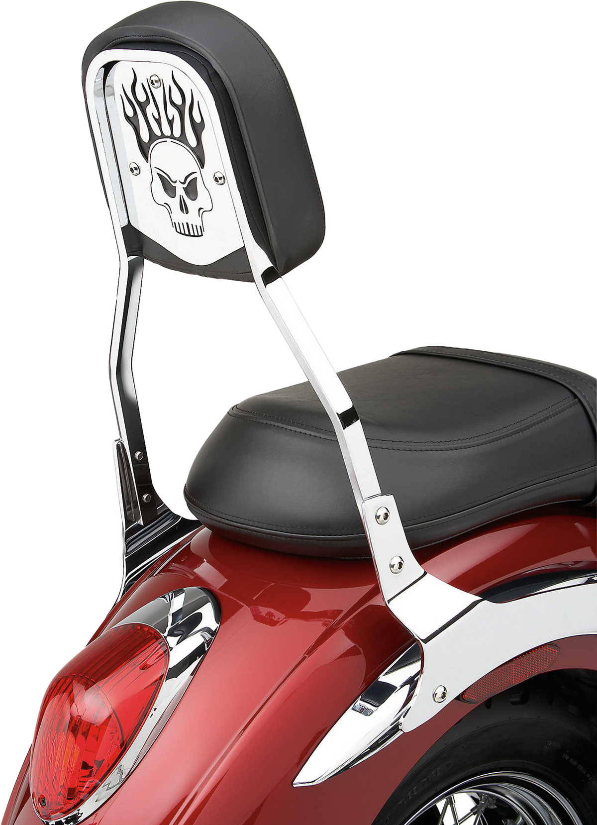 Cobra Backrest Insert Skull Chrome Fits STD 02-5052