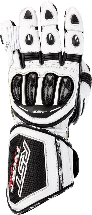RST Womens Tractech EVO 4 CE Glove White/Black Leather LG 103495WHI-08