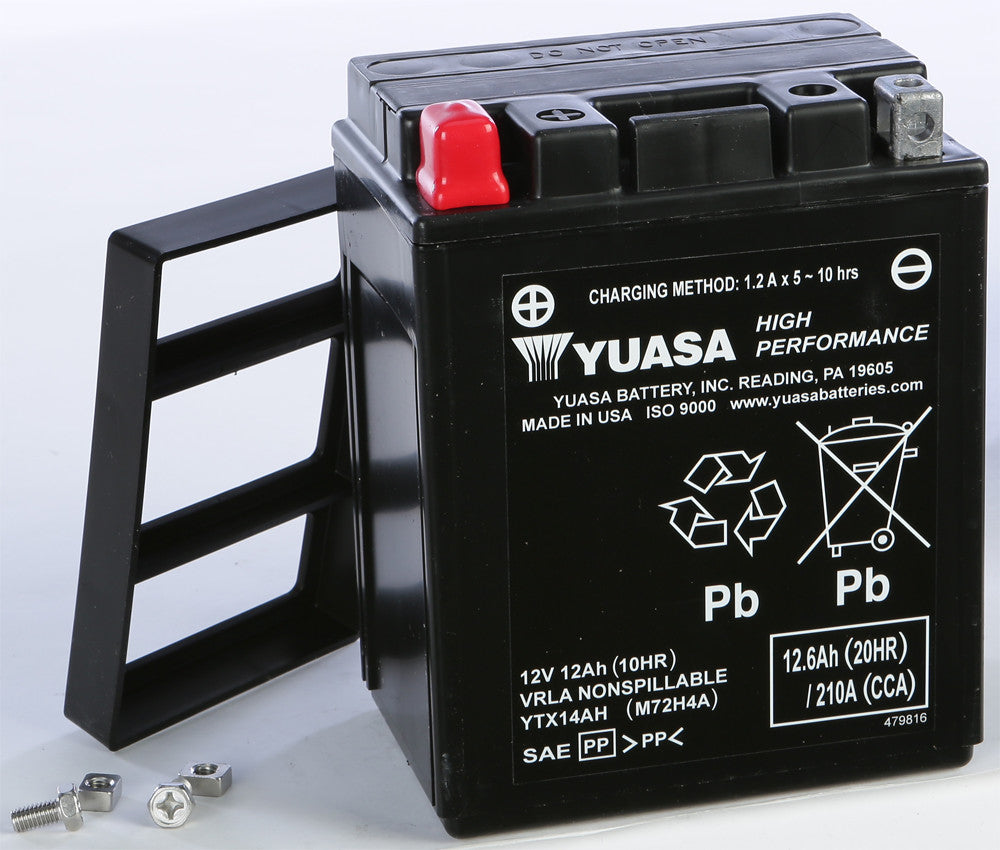 Yuasa Battery YTX14AH Sealed Factory Activated YUAM72H4A for Indian Scout / Scout Sixty