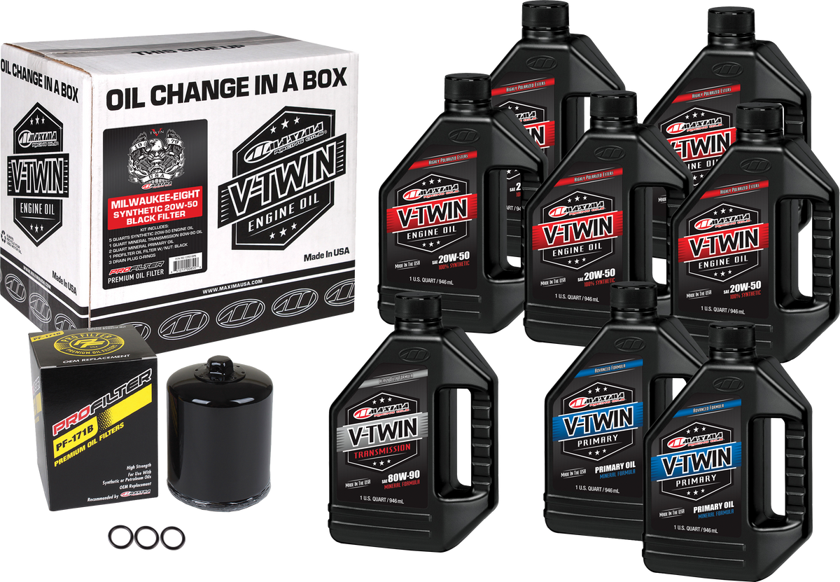 Maxima V-Twin Oil Change Kit
